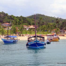 Foto de escunas na Ilha dos Frades