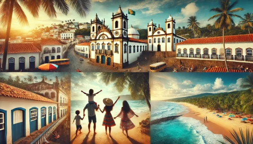 Família apreciando as belezas de Salvador, incluindo o Pelourinho, as praias paradisíacas de Morro de São Paulo e Praia do Forte, em uma viagem inesquecível pela Bahia.