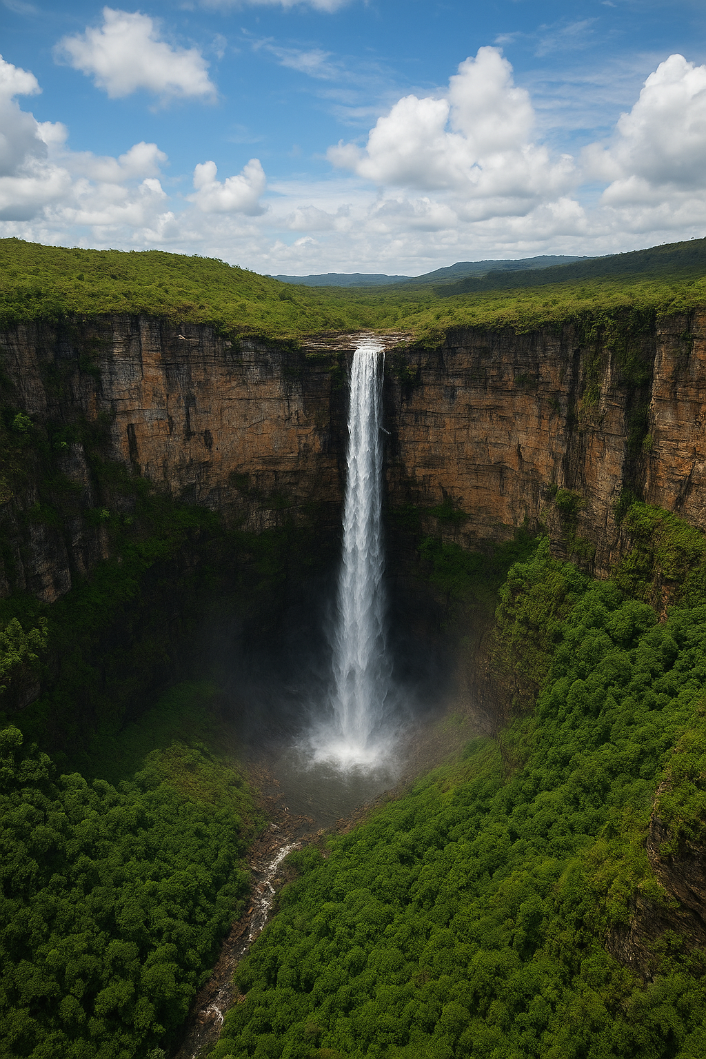 Vista da Cachoeira da Fumaça na Chapada Diamantina